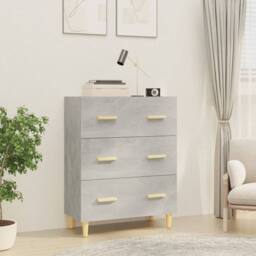 Berkfield Home Sideboard Concrete Grey 70x34x90 cm Engineered Wood - Size: 70 x 34 x 90 cm - thumbnail 2