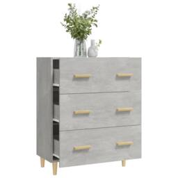 Berkfield Home Sideboard Concrete Grey 70x34x90 cm Engineered Wood - Size: 70 x 34 x 90 cm - thumbnail 7