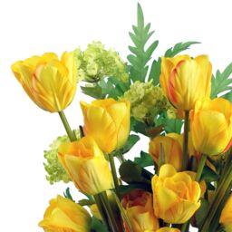 Leaf Pack of 6 x 80cm Artificial Tulip Yellow Stem - Size: 6 x 80 cm - thumbnail 8