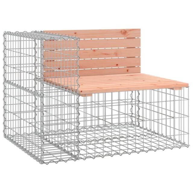 Berkfield Home Garden Bench Gabion Design 92x71x65.5 cm Solid Wood Douglas in Light Brown - image 1