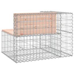 Berkfield Home Garden Bench Gabion Design 92x71x65.5 cm Solid Wood Douglas in Light Brown - thumbnail 5
