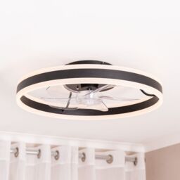 ValueLights Infinity Matte Black Circle Remote Control Integrated LED Ceiling Fan - thumbnail 9