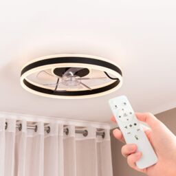 ValueLights Infinity Matte Black Circle Remote Control Integrated LED Ceiling Fan - thumbnail 4