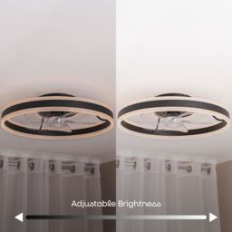 ValueLights Infinity Matte Black Circle Remote Control Integrated LED Ceiling Fan - thumbnail 8