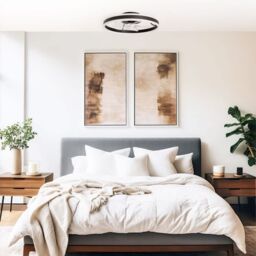 ValueLights Infinity Matte Black Circle Remote Control Integrated LED Ceiling Fan - thumbnail 1
