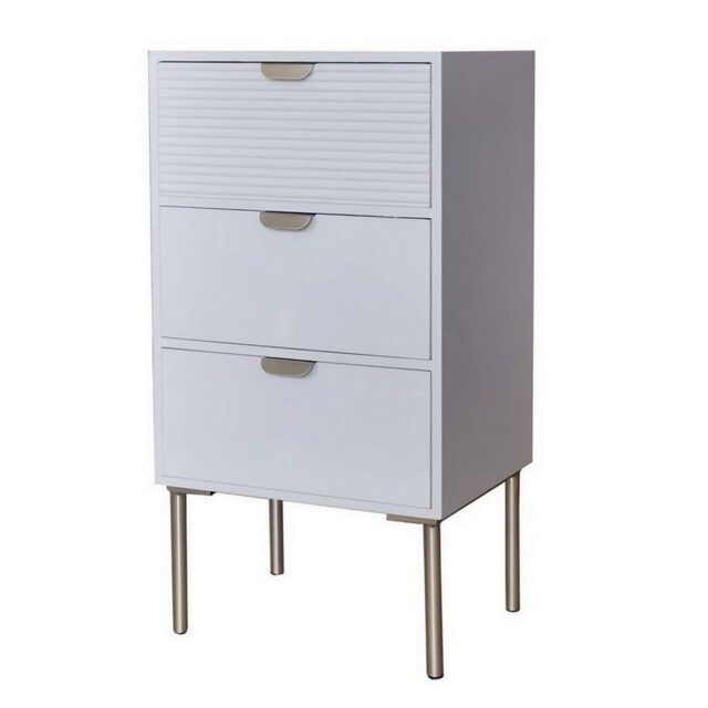 Minster Chest of Drawer - Wood - L30 x W40 x H75 cm - White - Size: 1 Pack - image 1