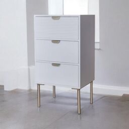 Minster Chest of Drawer - Wood - L30 x W40 x H75 cm - White - Size: 1 Pack - thumbnail 2