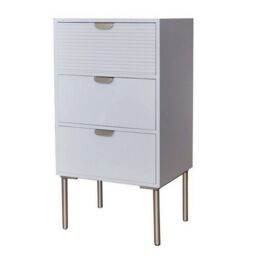 Minster Chest of Drawer - Wood - L30 x W40 x H75 cm - White - Size: 1 Pack - thumbnail 1