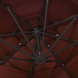 Berkfield Home 4-Tier Parasol with Aluminium Pole Terracotta 3x3 m - thumbnail 6
