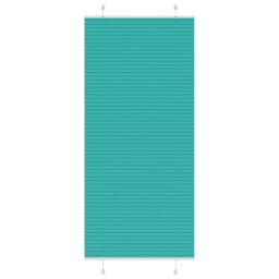 Berkfield Home Pleated Blind Petrol Green 85x200 cm Fabric Width 84.4 cm Polyester - thumbnail 1