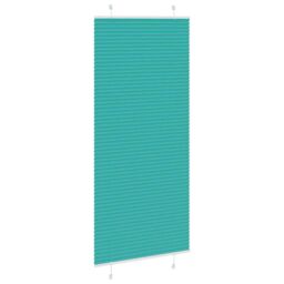Berkfield Home Pleated Blind Petrol Green 85x200 cm Fabric Width 84.4 cm Polyester - thumbnail 3