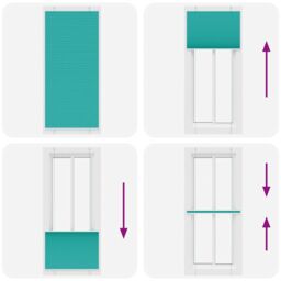 Berkfield Home Pleated Blind Petrol Green 85x200 cm Fabric Width 84.4 cm Polyester - thumbnail 5