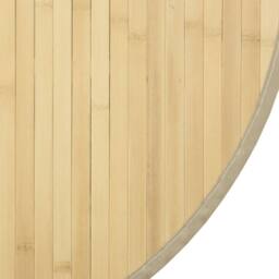 Berkfield Home Rug Round Light Natural80 cm Bamboo in Beige - Size: Medium - thumbnail 6