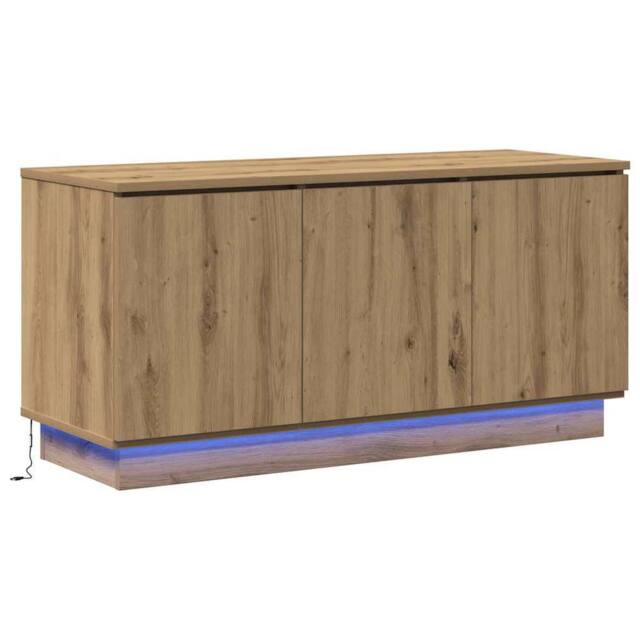 Berkfield Home TV Cabinet Artisan Oak 100x38x49 cm Engineered Wood in Brown - Size: 100 x 38 x 49 cm - image 1