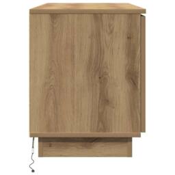 Berkfield Home TV Cabinet Artisan Oak 100x38x49 cm Engineered Wood in Brown - Size: 100 x 38 x 49 cm - thumbnail 8