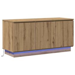 Berkfield Home TV Cabinet Artisan Oak 100x38x49 cm Engineered Wood in Brown - Size: 100 x 38 x 49 cm - thumbnail 1