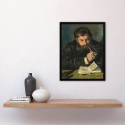 Artery8 Pierre Auguste Renoir Framed Wall Art Print Claude Monet Portrait - Size: A4 - thumbnail 2