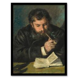Artery8 Pierre Auguste Renoir Framed Wall Art Print Claude Monet Portrait - Size: A4 - thumbnail 1