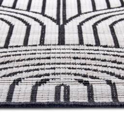 THE RUGS Flatweave Indoor Outdoor Reversible Rug Pangli Durable Polypropylene in Black - Size: 160 cm x 230 cm - thumbnail 4
