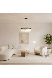 Living and Home 6-Light E14 Modern Pendant Light in Black - thumbnail 5