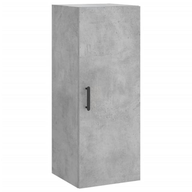 Berkfield Home Wall Mounted Cabinet Concrete Grey 34.5x34x90 cm - image 1