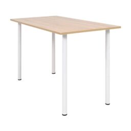 Berkfield Home Dining Table 120x60x73 cm Oak & White - Size: 120 x 60 x 73 cm - thumbnail 1