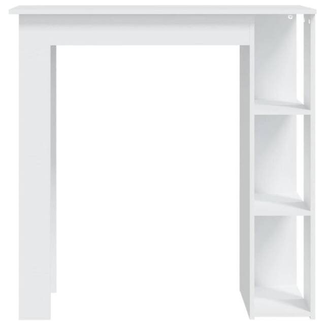 Berkfield Home Modern Bar Table with Shelf White 102x50x103.5 cm Engineered Wood - image 1
