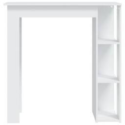 Berkfield Home Modern Bar Table with Shelf White 102x50x103.5 cm Engineered Wood - thumbnail 1
