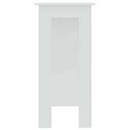Berkfield Home Modern Bar Table with Shelf White 102x50x103.5 cm Engineered Wood - thumbnail 4