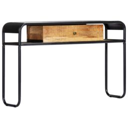 Berkfield Home Console Table 118x30x75 cm Solid Mango Wood in Brown - Size: 118 x 30 x 75 cm - thumbnail 1