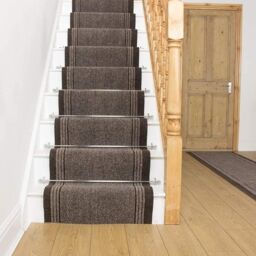 runrug Brown Inca Stair Carpet Runner - Size: 80 cm x 450 cm - thumbnail 4