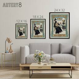 "Artery8 Dutch Skate Cocoa Advert Framed Canvas Wall Art Print Georg van Caspel in Green - Size: W12"" x H16""" - thumbnail 4