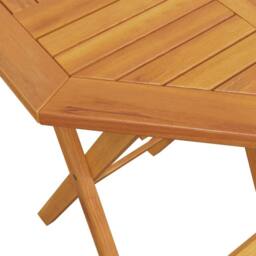 Berkfield Home 3 Piece Folding Bistro Set Solid Wood Acacia in Brown - thumbnail 7