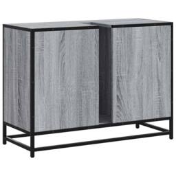 Berkfield Home Elegant Bathroom Sink Cabinet Grey Sonoma 80x33x60 cm Engineered Wood - Size: 80 x 33 x 60 cm - thumbnail 8