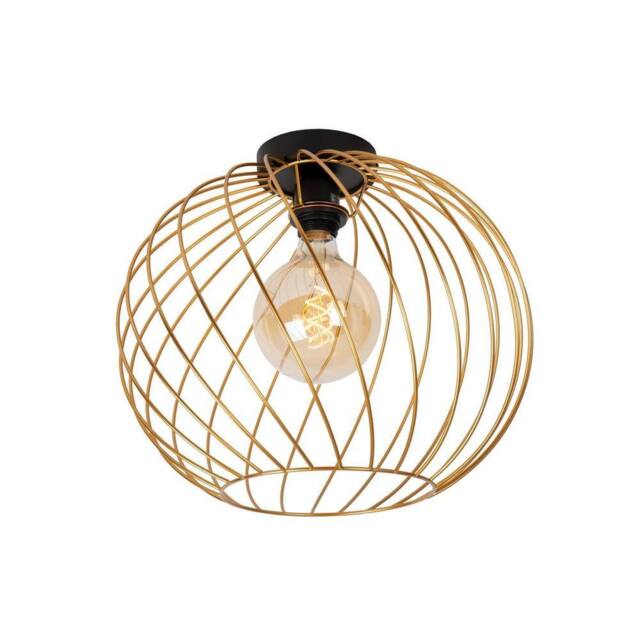 Netlighting Danza Classic Flush Ceiling Light Ø 40cm 1xE27 Matt Gold Brass - image 1