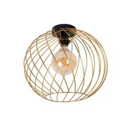 Netlighting Danza Classic Flush Ceiling Light Ø 40cm 1xE27 Matt Gold Brass - thumbnail 2
