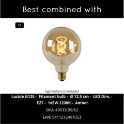 Netlighting Danza Classic Flush Ceiling Light Ø 40cm 1xE27 Matt Gold Brass - thumbnail 5