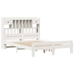 Berkfield Home Bookcase Bed without Mattress White 140x190 cm Solid Wood Pine - thumbnail 3