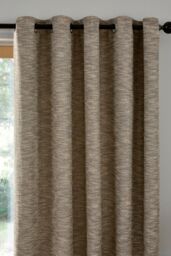 Curtina 'Talon' Jacquard Woven Textured Pair of Eyelet Curtains in Natural - Size: 168 cm width x 137 cm drop - thumbnail 2