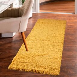 Smart Living Soft Fluffy 5cm Thick Pile Shaggy Area Rugs for Living Room, Bedroom in Gold - Size: 60 cm x 110 cm - thumbnail 3