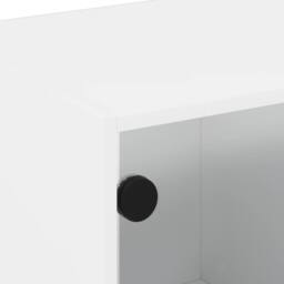 Berkfield Home Modern Coffee Table with Glass Doors White 68x50x42 cm - Size: 68 x 50 x 42 cm - thumbnail 9