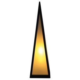 mysmartbuy Battery Powered Black Pyramid Lantern Lamp - Weatherproof Metal Freestanding Indoor Outdoor Home Garden LED Light - H45 x 12cm - thumbnail 4