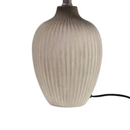 Wyld and Coco Brown Ceramic Table Lamp 52cm with Linen Empire Shade - thumbnail 6