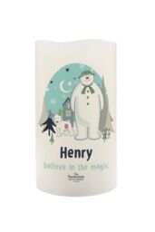 Personalised Memento Company Personalised The Snowman & the Snowdog® LED Candle in Off-White - thumbnail 1