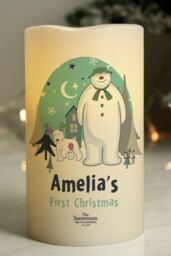 Personalised Memento Company Personalised The Snowman & the Snowdog® LED Candle in Off-White - thumbnail 3