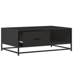 Berkfield Home Durable Coffee Table Black 90x57x35 cm Engineered Wood & Metal - Size: 90 x 57 x 35 cm - thumbnail 8