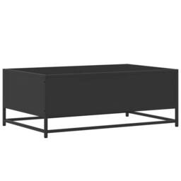 Berkfield Home Durable Coffee Table Black 90x57x35 cm Engineered Wood & Metal - Size: 90 x 57 x 35 cm - thumbnail 7