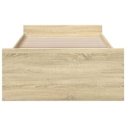 Berkfield Home Bed Frame with Drawers without Mattress Sonoma Oak 75x190 cm Small Single in Brown - thumbnail 4