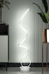 Living and Home Contemporary LED Spiral Floor Lamp in White Light for Living Room