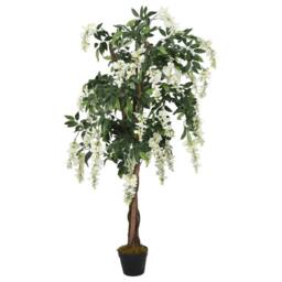 Berkfield Home Artificial Wisteria Tree 1470 Leaves 200 cm Green & White - thumbnail 2